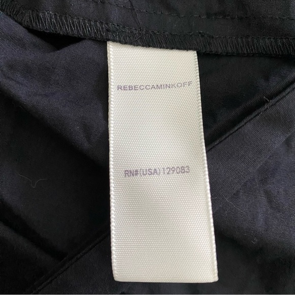 Rebecca Minkoff Melly Eyelet Bell Sleeve Wrap Top Black NWOT Boho Victorian XXS - Picture 9 of 11